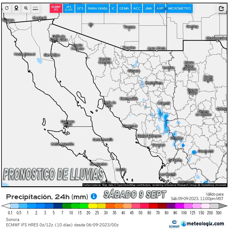 INICIO DE SEPTIEMBRE MUY CALUROSO EN SONORA