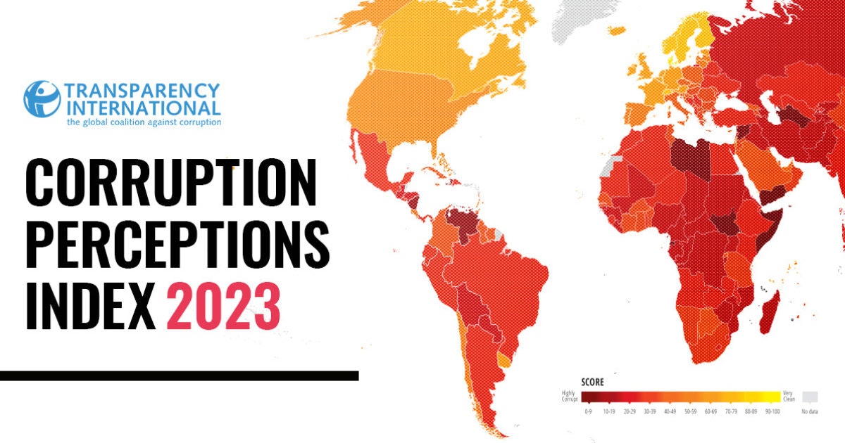 México en lugar 126 del Índice de Percepción de la Corrupción