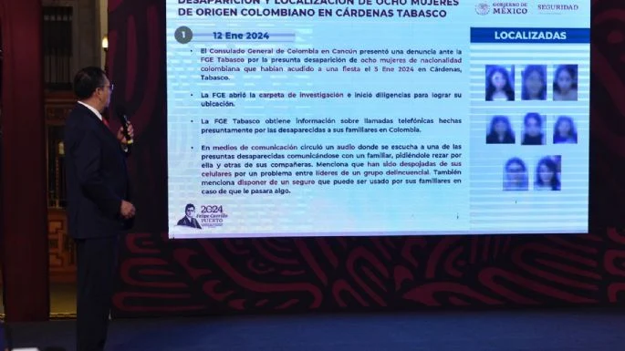 COLOMBIANAS “SECUESTRADAS” ERAN DAMAS DE ACOMPAÑAMIENTO: SSP