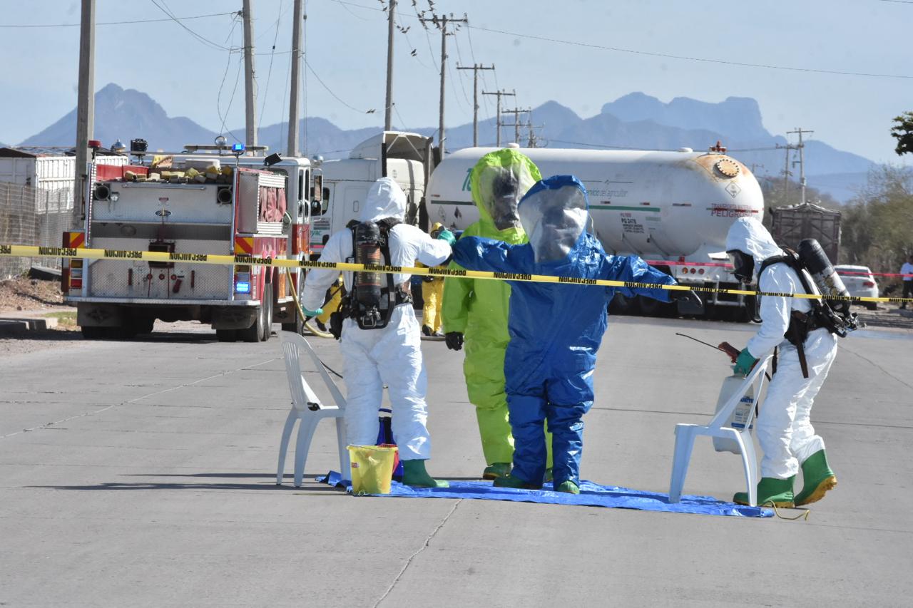 Realizan en Navojoa simulacro de atención a emergencia química