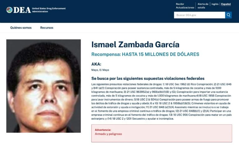 LOGRA LA DEA DETENCIÓN DEL “MAYO” ZAMBADA EN TEXAS: FUNCIONARIO DE EU