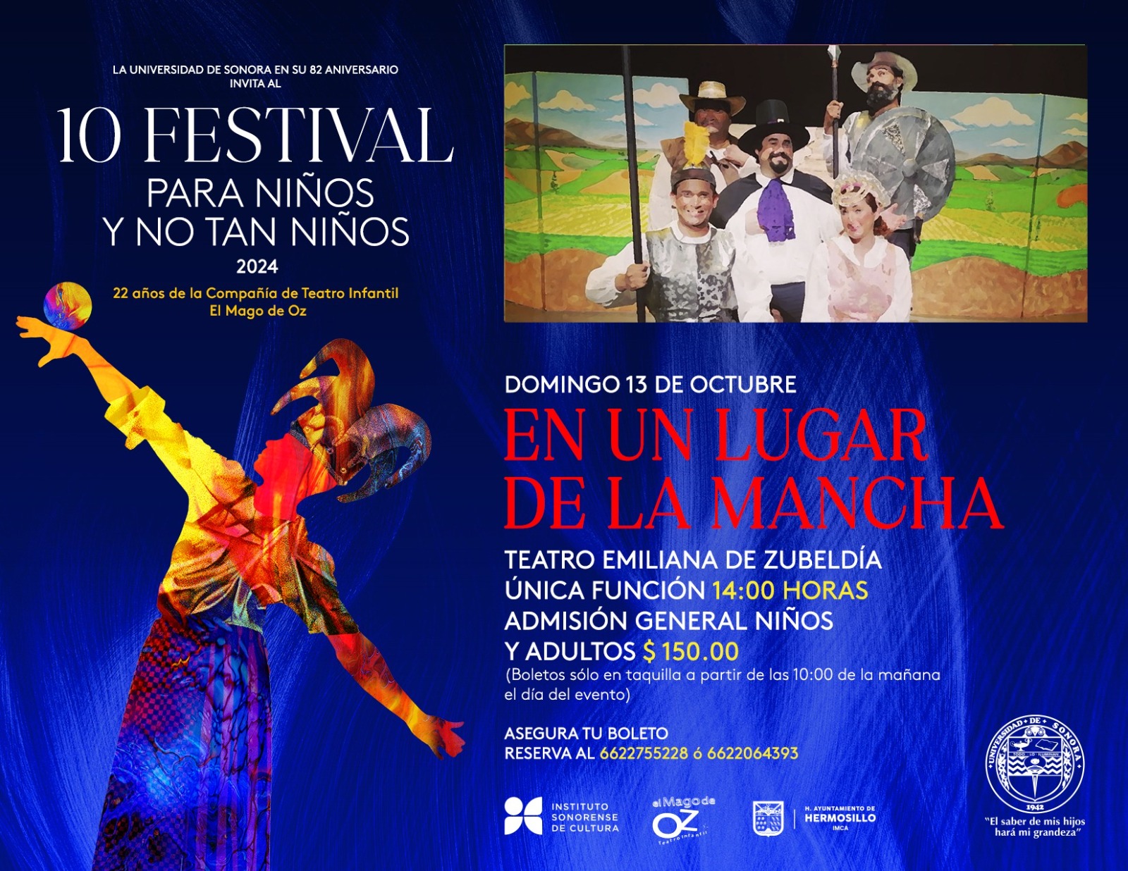 Presentarán en Hermosillo obra de teatro infantil “En un lugar de La Mancha”