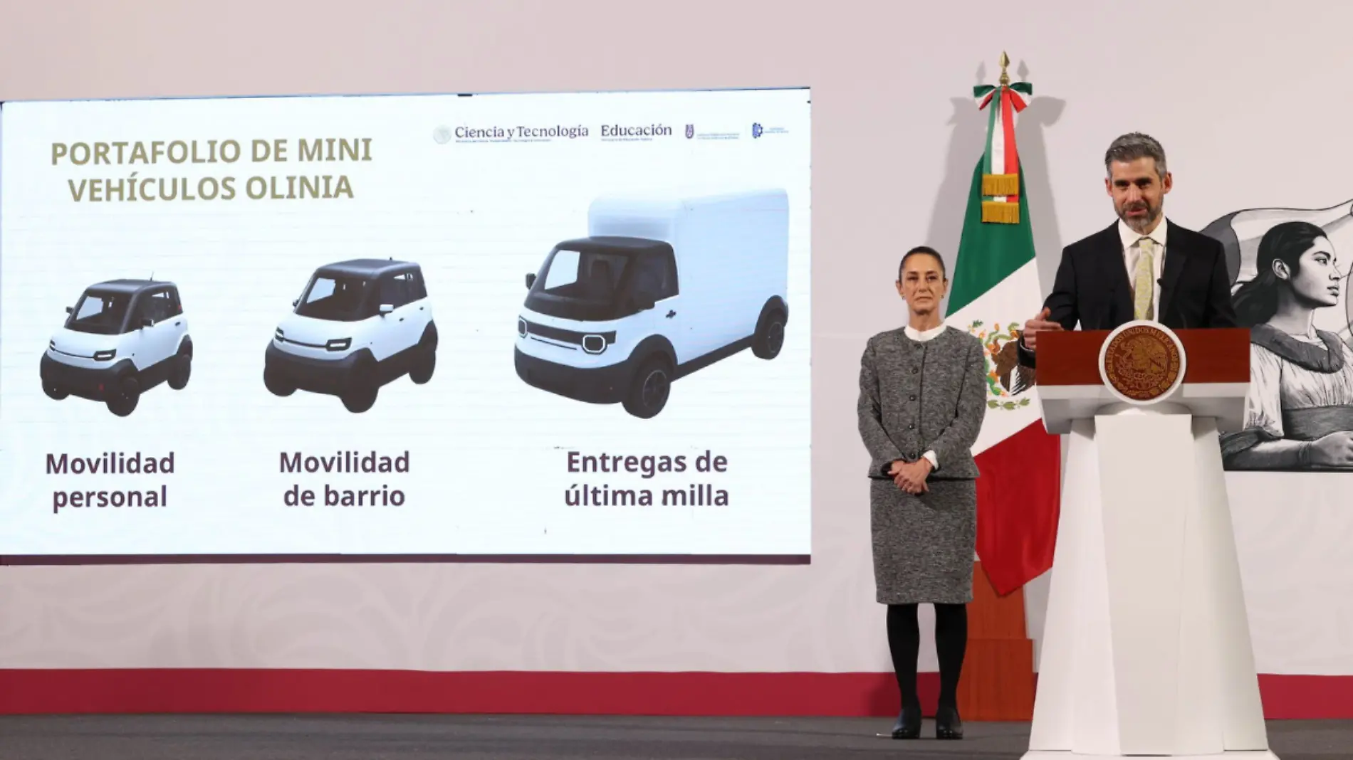 PRESENTA SHEINBAUM PROYECTO DEL MINIVEHÍCULO ELÉCTRICO MEXICANO “OLINIA”