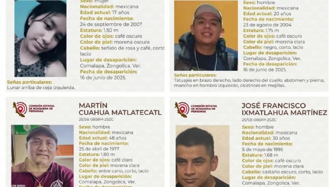 Localizan a cuatro personas muertas reportadas como desaparecidas