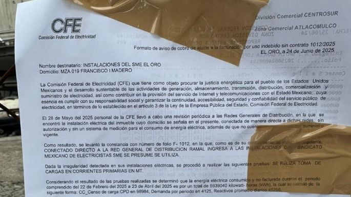 REQUIERE CFE A SINDICATO ELECTRICISTA DE PAGO MILLONARIO POR “HUACHICOLEO ELÉCTRICO”