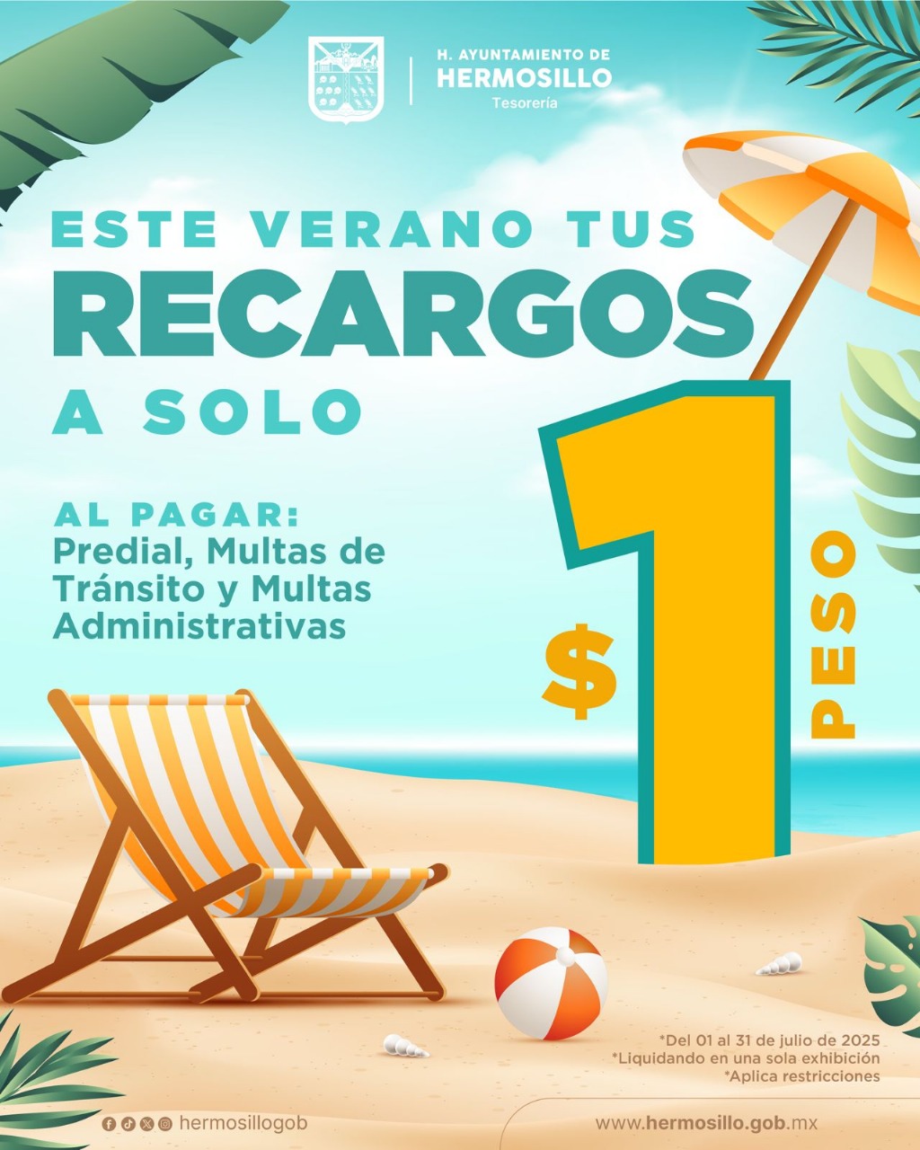 Hay “promo” de a peso los recargos en pago de predial