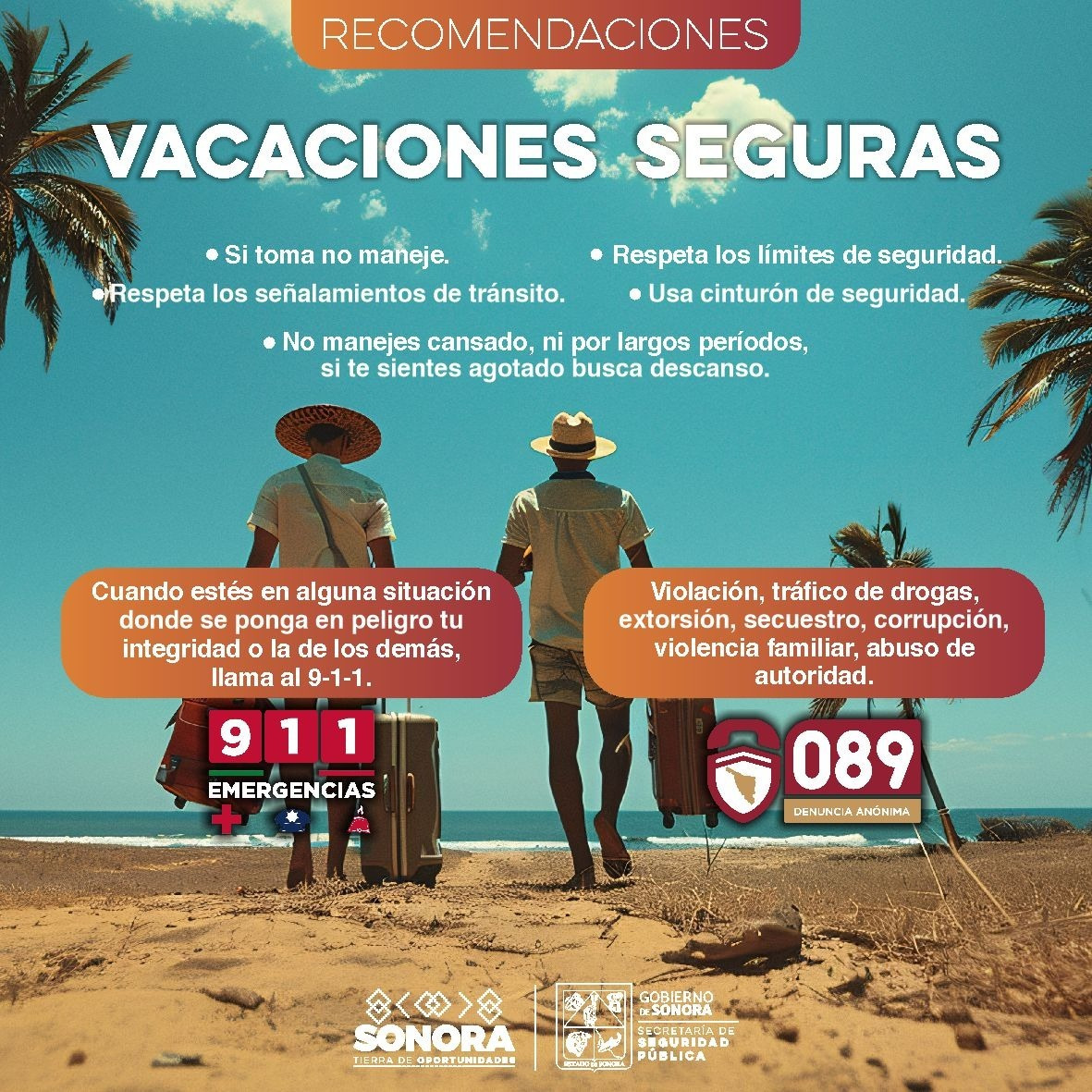 Llaman a conducir con responsabilidad en vacaciones