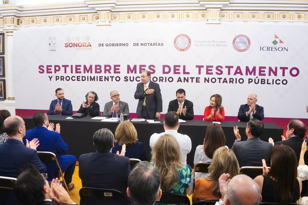 ARRANCA EN SONORA EL PROGRAMA “SEPTIEMBRE: MES DEL TESTAMENTO” CON DESCUENTO EN TRÁMITES