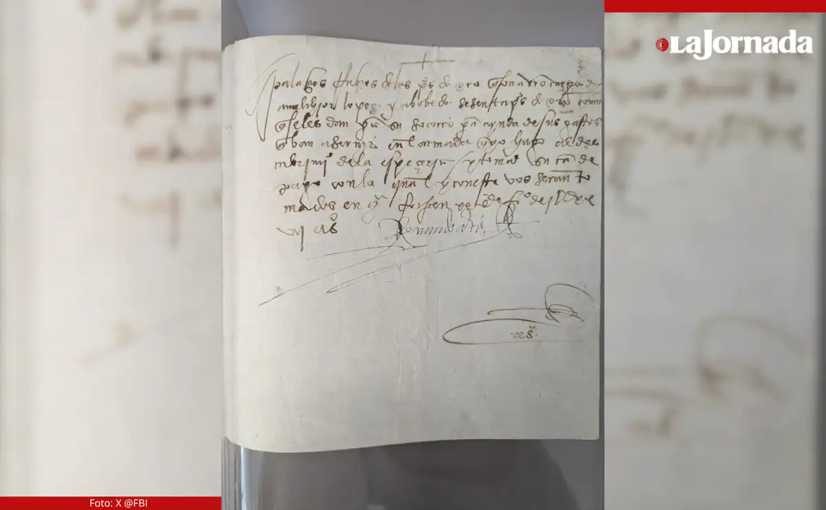 Devuelve EU a México manuscrito firmado por Hernán Cortés