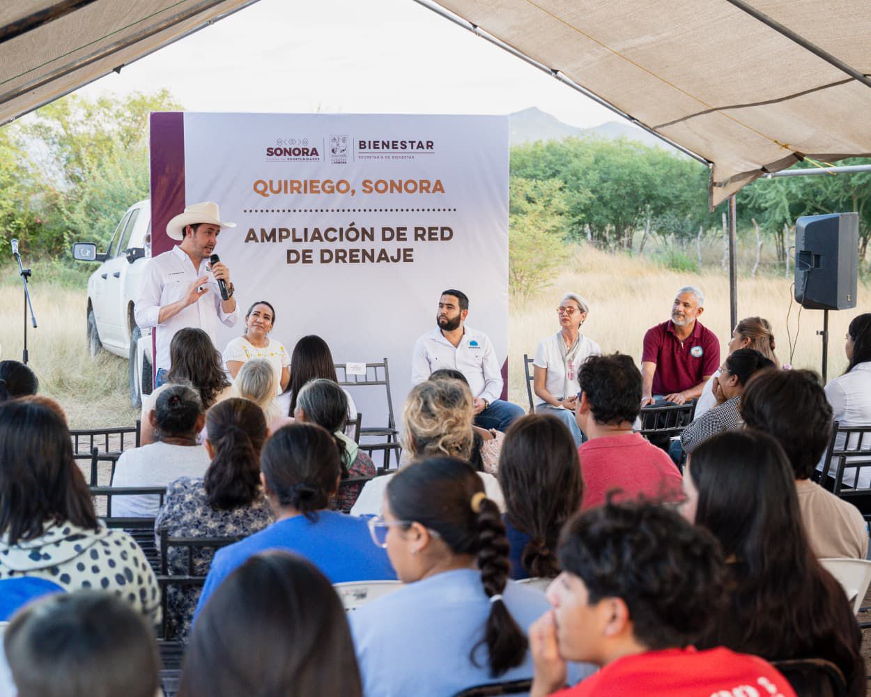 Entrega Gobierno obra de drenaje sanitario en Quiriego