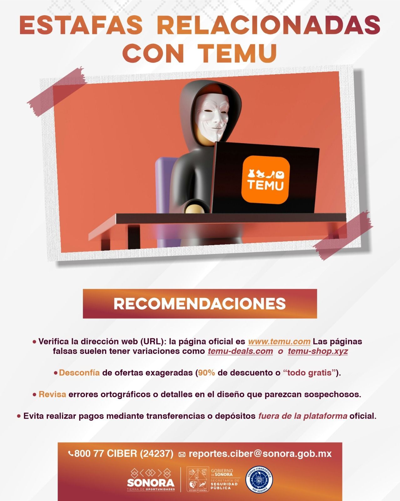 Alertan en Sonora sobre estafa utilizando plataforma Temu Alertan en Sonora sobre estafa utilizando plataforma Temu