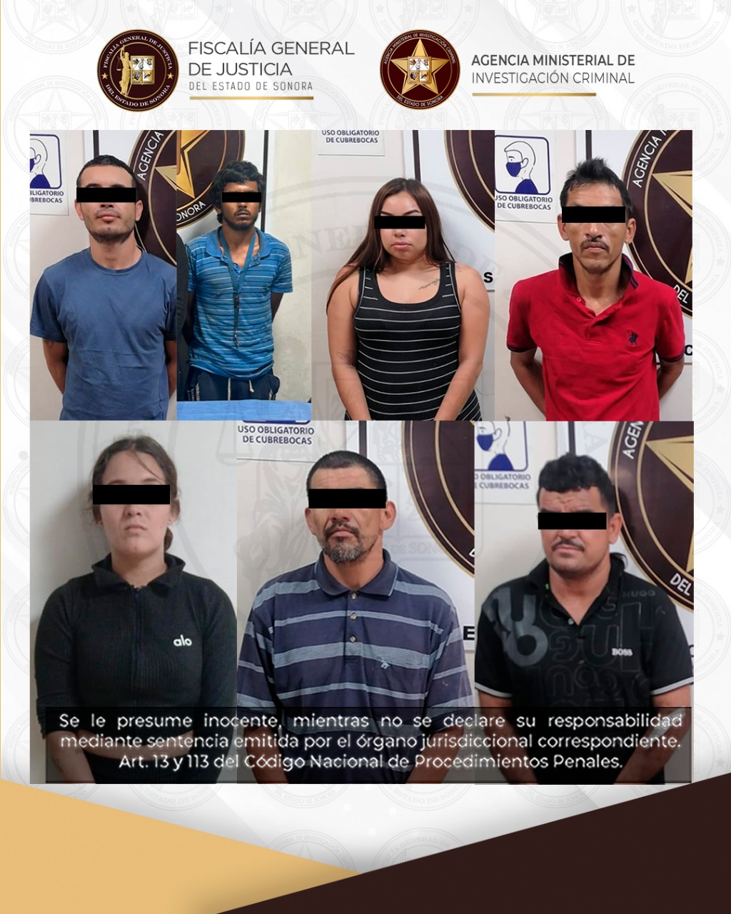 APREHENDEN Y VINCULAN A PROCESO A SIETE “MANTEROS” EN CIUDAD OBREGÓN