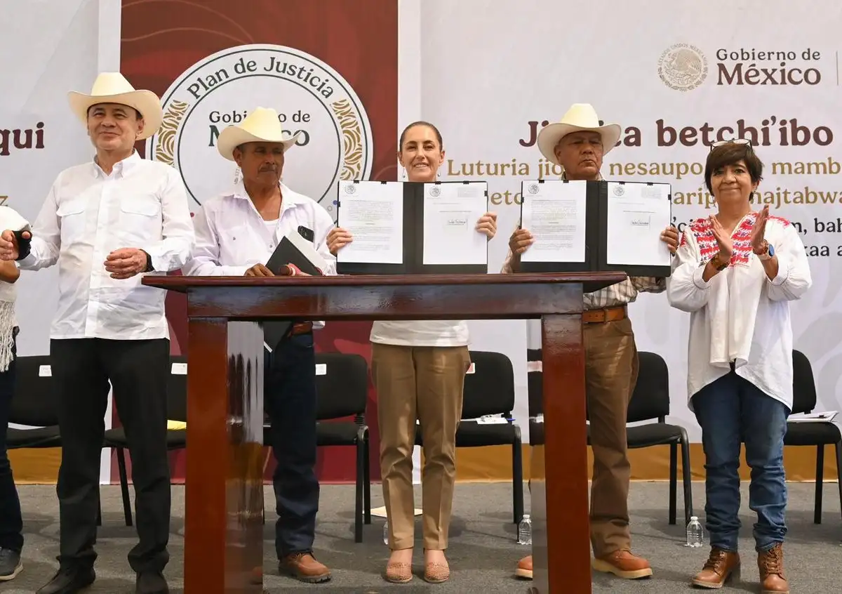 FIRMA SHEINBAUM NUEVO DECRETO PARA RESARCIR TIERRA A LA TRIBU YAQUI
