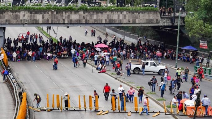 CONTINÚAN BLOQUEOS DE LA CNTE POR CUARTO DÍA CONSECUTIVO EN CDMX