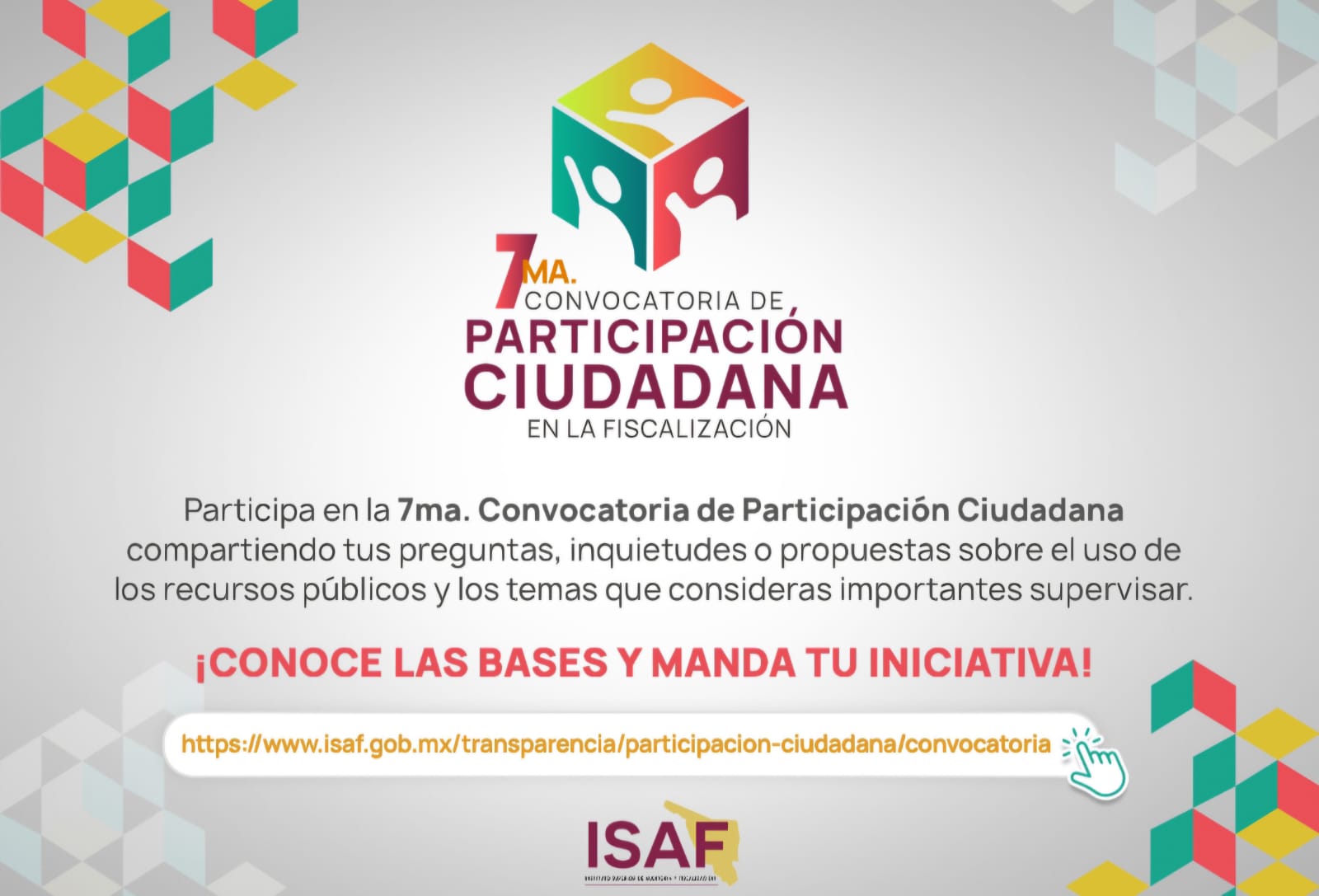 LANZA ISAF SÉPTIMA CONVOCATORIA DE PARTICIPACIÓN CIUDADANA EN FISCALIZACIÓN